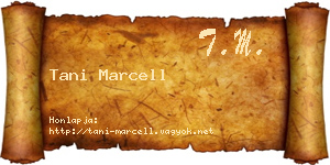 Tani Marcell névjegykártya